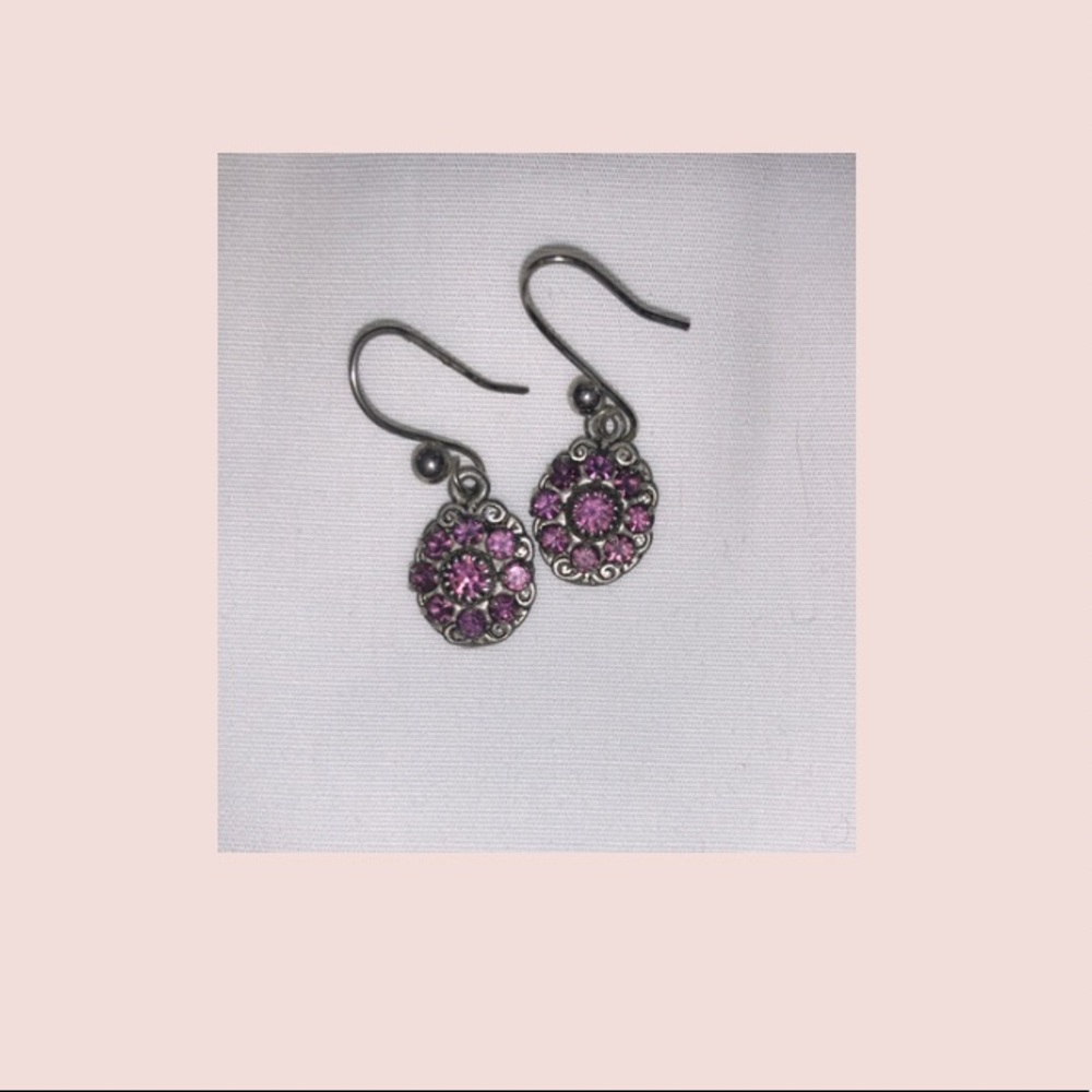 simple stoned earrings